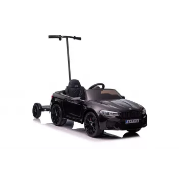 BMW M5 Battery-Powered Car with Parent Platform Black Lacquered