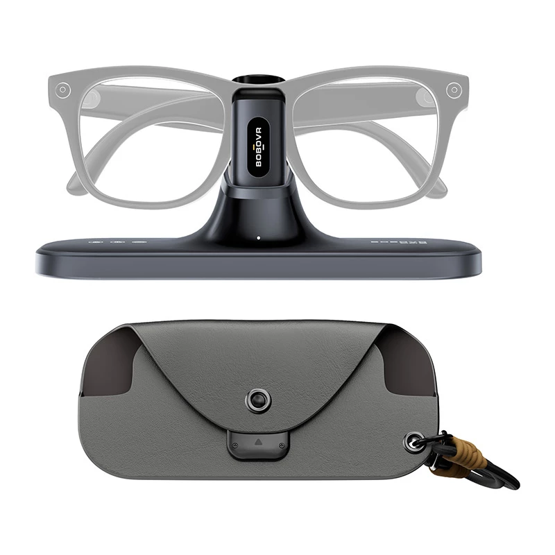 BoboVR CG2 Charging Station for VR Headsets – 3-in-1 Magnetic Dock with 350mAh Clip and Travel Case, Black