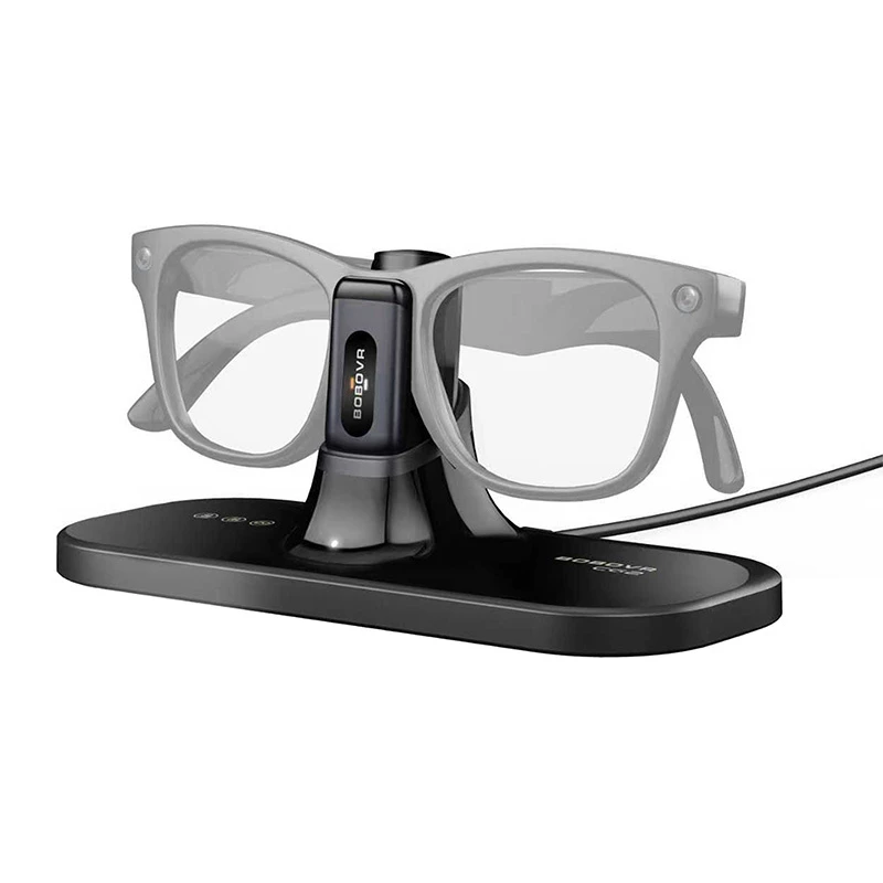 BoboVR CG2 Charging Station for VR Headsets – 3-in-1 Magnetic Dock with 350mAh Clip and Travel Case, Black
