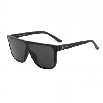 Bobroff BFG0032-S05P Men's Sunglasses – Polarized, Black Frame, Grey Lens, 143 mm