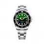 BOBROFF MAN BF0002J1 Analog Quartz Watch 44mm Black Dial Genuine Leather Strap