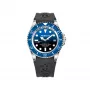 BOBROFF MAN BF0003baBFSTN Analog Quartz Watch 42mm Stainless Steel Black Dial Leather Strap