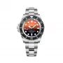 BOBROFF MAN BF0004i 42mm Analog Quartz Watch Black Dial Leather Strap