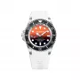 BOBROFF MAN BF0004i-BFSTB 42mm Analog Quartz Watch Stainless Steel Black Dial Silver Strap