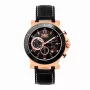 BOBROFF MAN BF1001M15 Analog Quartz Wristwatch 44 mm Black Leather Strap