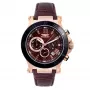 BOBROFF MAN BF1001M65 Analog Quartz Watch 44mm Black Dial Leather Strap