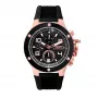 BOBROFF MAN BF1002M15 Analog Quartz Watch 43mm Black Dial Leather Strap