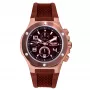 BOBROFF MAN BF1002M65 43mm Men's Quartz Analog Watch Black Dial Silver-Tone Stainless Steel Case Black Leather Strap