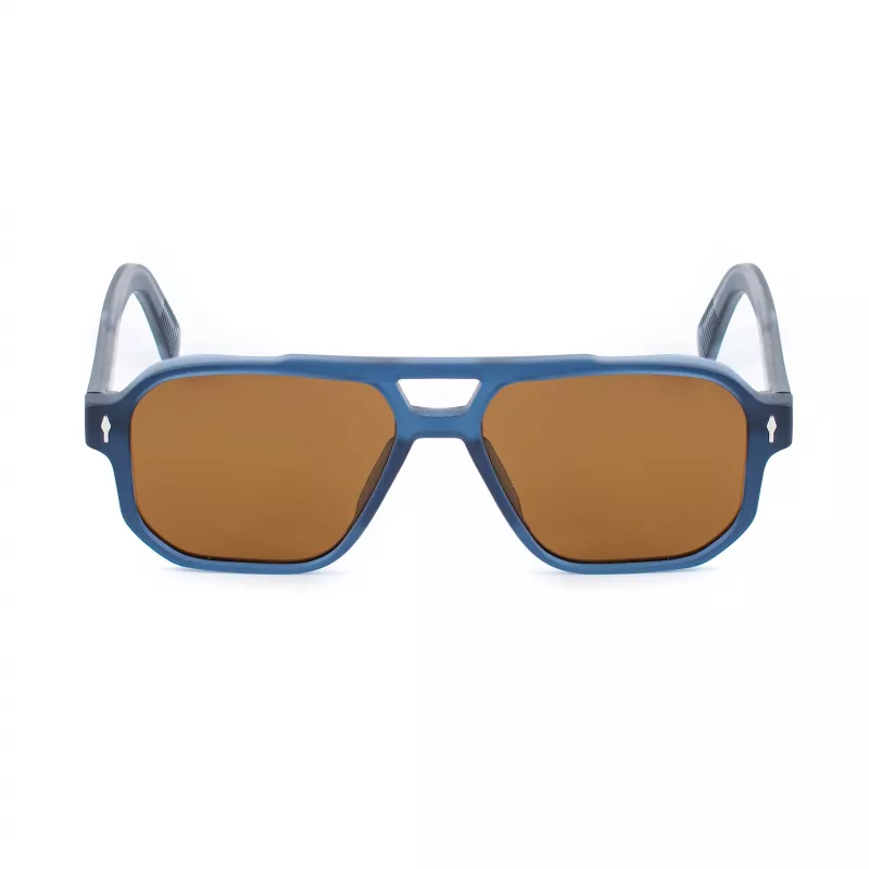 BOBROFF MAN BFG0007-C4 Sunglasses - Rectangular Acetate Frame with UV400 Protection - 55/15/143 mm