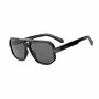 BOBROFF Men's BFG0014-C1 Rectangular Sunglasses, Black Frame, Grey UV400 Lenses, 56-16-143 mm