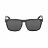 BOBROFF Men's Rectangular Polarized Sunglasses BFG0033-S05P - Black Frame, Grey Lens, 57-18-138 mm