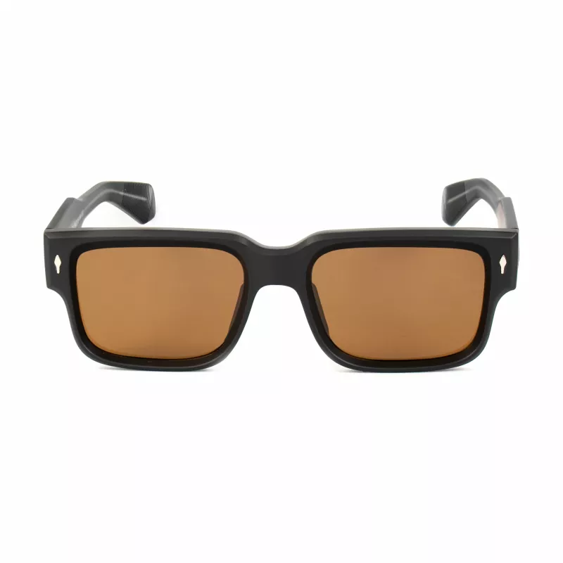BOBROFF Men's Rectangular Sunglasses BFG0021-C1 Black/Grey UV400