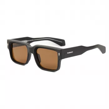 BOBROFF Men's Rectangular Sunglasses BFG0021-C1 Black/Grey UV400