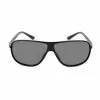 BOBROFF Men's Rectangular Sunglasses BFG0022-C1P - Black Frame, Grey Lenses, UV400