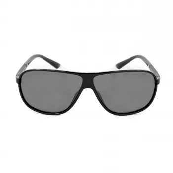 BOBROFF Men's Rectangular Sunglasses BFG0022-C1P - Black Frame, Grey Lenses, UV400