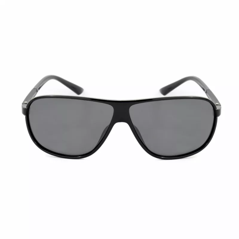 BOBROFF Men's Rectangular Sunglasses BFG0022-C1P - Black Frame, Grey Lenses, UV400