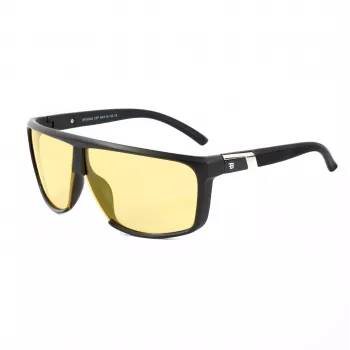 BOBROFF Men's Sunglasses BFG0029-C3P - Rectangle Full Rim Black Frame with Grey UV400 Lenses (65/10/130 mm)