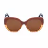 BOBROFF Women's Sunglasses BFG0001-C4P - Rectangular Plastic Frame, UV400 Grey Polycarbonate Lenses, 54/20/149 mm