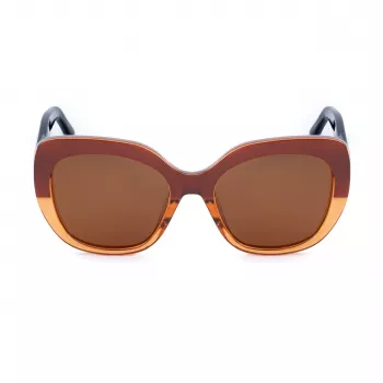 BOBROFF Women's Sunglasses BFG0001-C4P - Rectangular Plastic Frame, UV400 Grey Polycarbonate Lenses, 54/20/149 mm