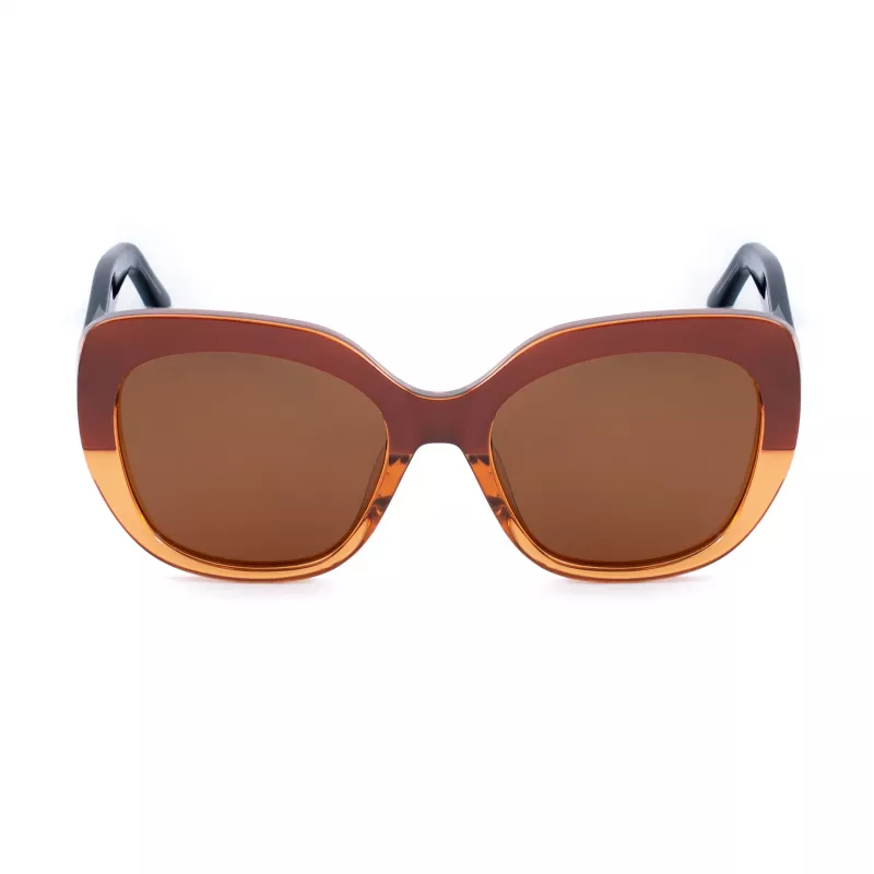 BOBROFF Women's Sunglasses BFG0001-C4P - Rectangular Plastic Frame, UV400 Grey Polycarbonate Lenses, 54/20/149 mm