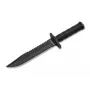 BOKER MAGNUM John Jay Survival Knife 02SC004 Fixed Blade 440A Stainless Steel Clip Point Sawback Aluminum Handle with Survival Kit and ABS Sheath