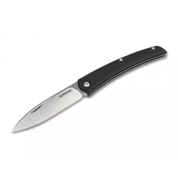 Boker Magnum Long Lead EDC Knife 01SC080 - 440A Drop Point Blade, G-10 Handle, Linerlock