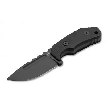 Böker Plus Little Dvalin Fixed Blade Knife Black D2 G10