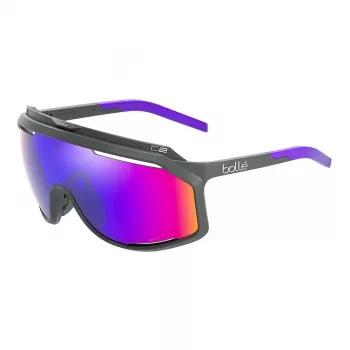 Bolle BS018012 Sunglasses Unisex Semi-Rimless Matte Black TNS Gun Lens 143mm
