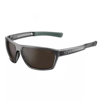 BOLLE BS045002-S Unisex Sport Sunglasses - Matte Black Frame, Grey Tint Lens, 63/15/130 mm