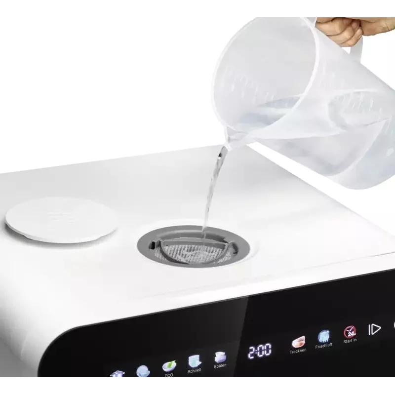Bomann TSG 5702 Tabletop Dishwasher White with 5L Water Tank, 2 Place Settings, 6 Programs, Energy Class F