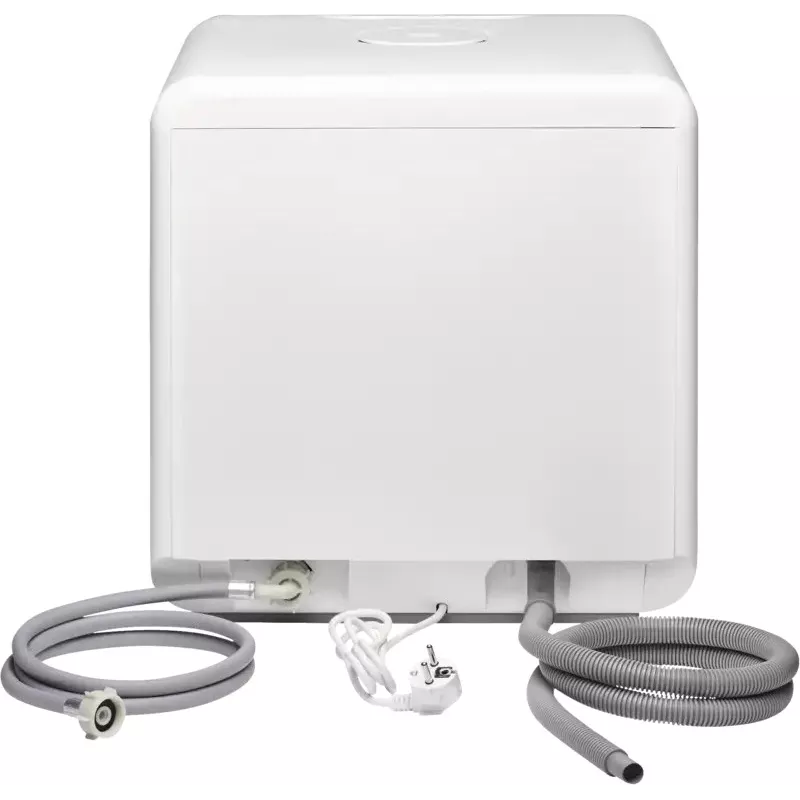 Bomann TSG 5702 Tabletop Dishwasher White with 5L Water Tank, 2 Place Settings, 6 Programs, Energy Class F