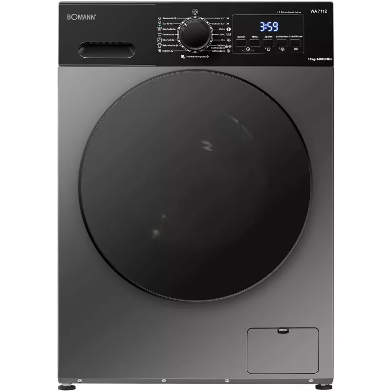 BOMANN WA 7112 Titan Heart-Shaped Waffle Maker, 800 W, Titanium/Black