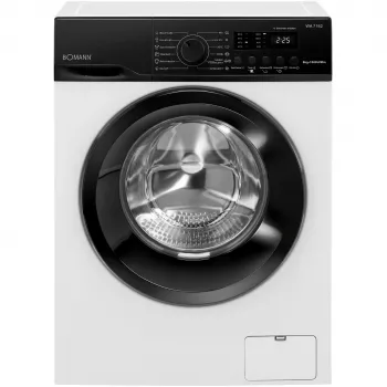 BOMANN WA 7162 Front Load Washing Machine, 7 kg, 1400 rpm, White/Black