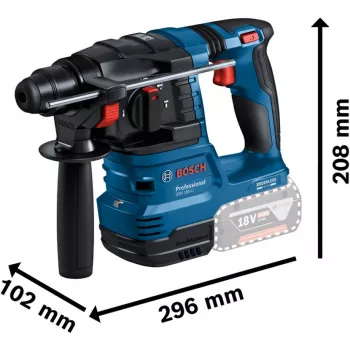 Bosch 18V Professional Set Rotary Hammer GBH 18V-22 + Drill Driver GSR 18V-45 - (blue/black, 2x Li-Ion Battery 4.0Ah, Hammer Drill Bit and Bit Set, Tool Bag) (0615V0003D)