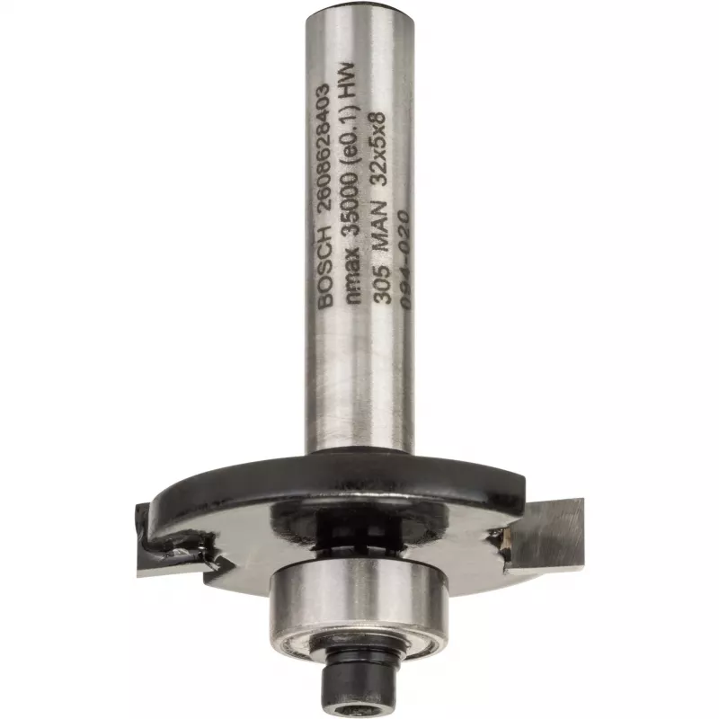 Bosch Accessories 2608628403 Carbide Groove Router Bit, 32 mm Cutting Diameter, 8 mm Shank, 51 mm Length