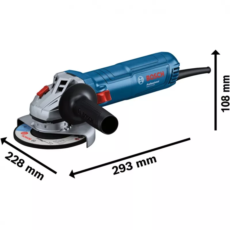 Bosch Angle Grinder GWS 12-125 Professional + Diamond Cutting Disc Blue 1,200 W (06013A6102)