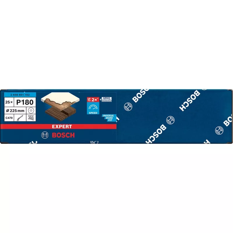 Bosch Expert C470 Sanding Sheet, 225 mm, Grit 180, 25-Pack for Drywall Sanders
