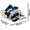 Bosch GKS 18V-57-2 Professional Cordless Circular Saw Solo (Blade 165 mm, 18 V, Brushless, in L-BOXX)