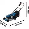 Bosch GRA 18V2-46SP Professional Solo Cordless Lawnmower, 36V (2x18V), Blue, Without Battery and Charger