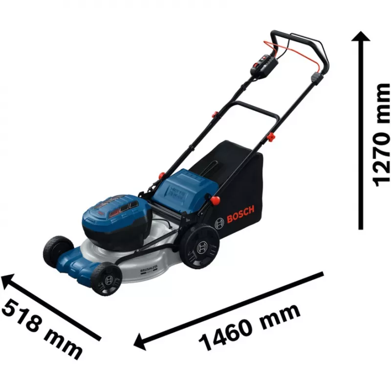 Bosch GRA 18V2-46SP Professional Solo Cordless Lawnmower, 36V (2x18V), Blue, Without Battery and Charger