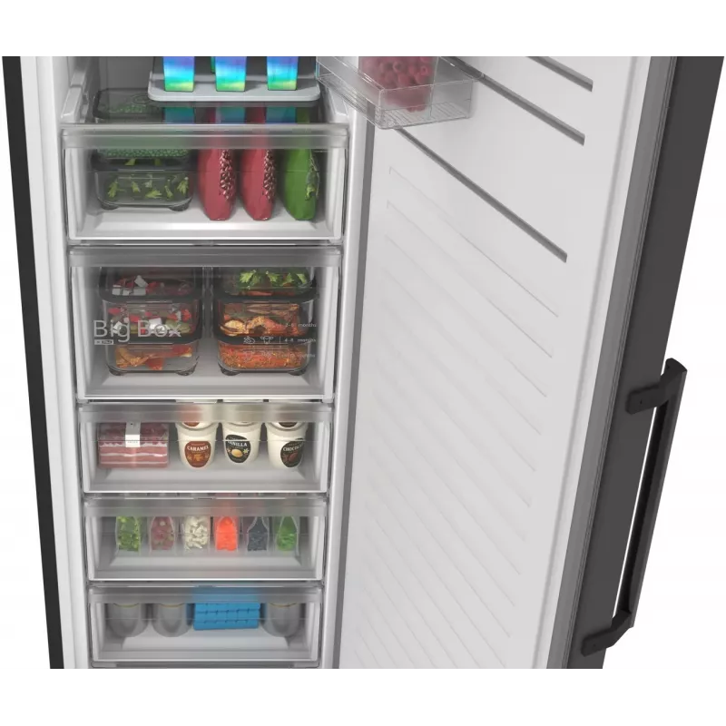 Bosch GSN36VCCG Freestanding Upright Freezer, NoFrost, 242 L, E Energy Class, Inox-look