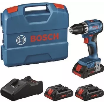 Bosch GSR 18V-45 Professional 18V Cordless Drill Driver with 3x 2.0Ah Li-Ion Batteries, 45 Nm Brushless, L-BOXX 102, Charger 0615A5002N