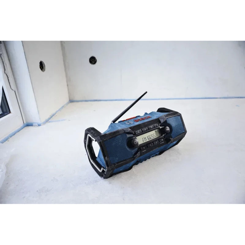 BOSCH HEAVY DUTY GPB18V-3C Professional Bluetooth FM Radio (Blue/Black, Bare Unit)