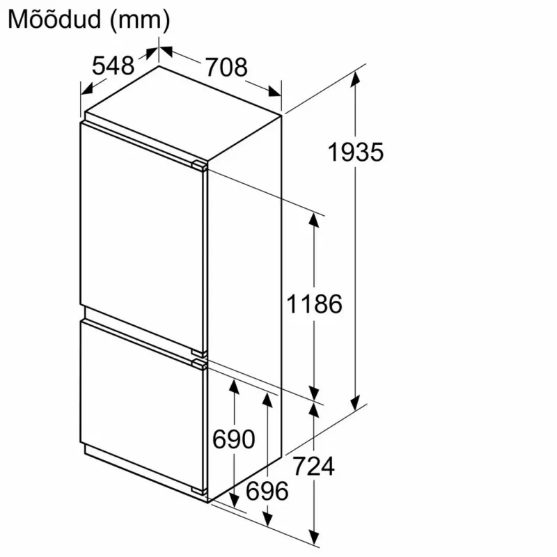 Bosch KBN96SDD0 French Door Fridge Freezer with NoFrost, 605L, Energy Class D, Stainless Steel/Silver