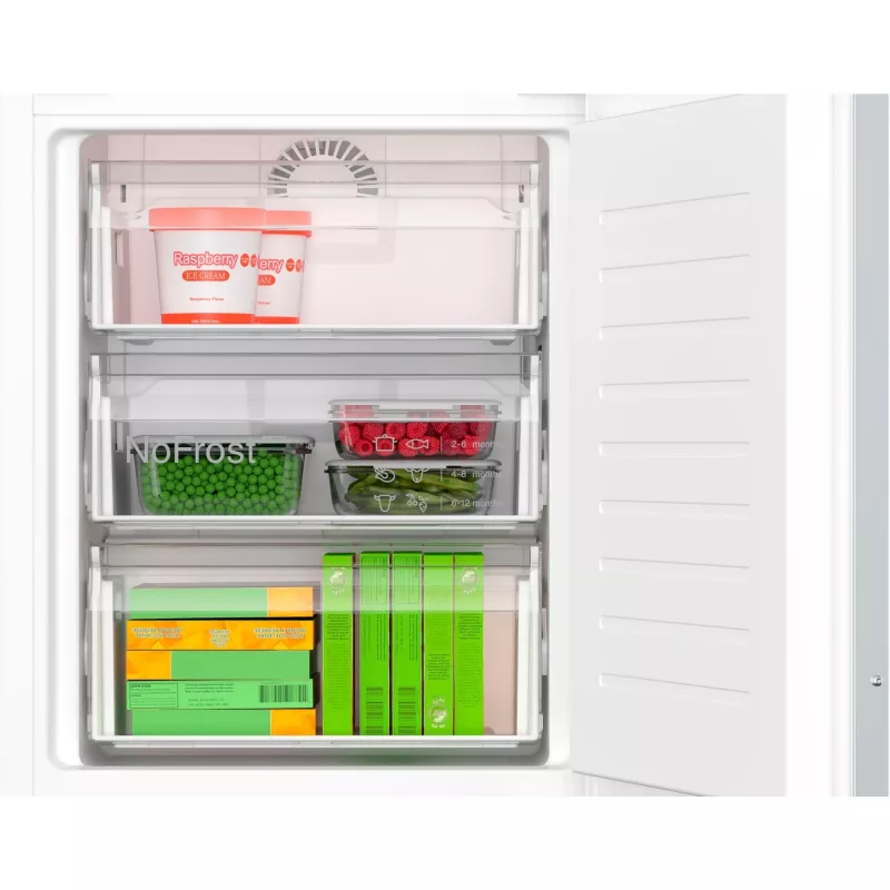 BOSCH KIN86ADD0 Built-in Fridge-Freezer with VitaFresh and NoFrost, 260 L, Energy Class D, White