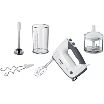 Bosch MFQ37480 ErgoMixx Hand Mixer, 750 W, White/Grey