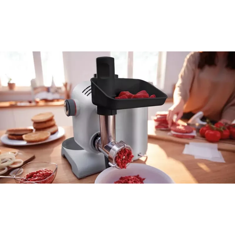 Bosch MUM58359 Kitchen Machine Ruby Red/Silver 1000W 3.9L Stainless Bowl with Blender and Continuous Shredder
