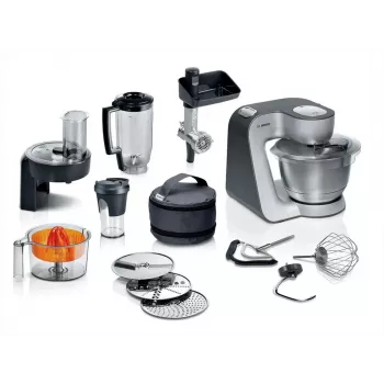 Bosch MUM58359 Kitchen Machine Ruby Red/Silver 1000W 3.9L Stainless Bowl with Blender and Continuous Shredder