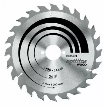 Bosch Optiline Wood Circular Saw Blade 190mm x 30mm x 24T
