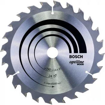 Bosch Optiline Wood Circular Saw Blade 190mm x 30mm x 24T